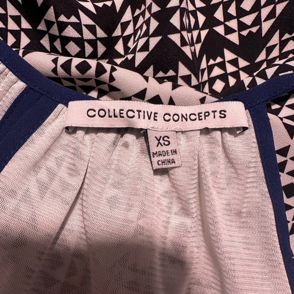 collective concepts spagetti straps geometric mini dress size Xs - Picture 3 of 6